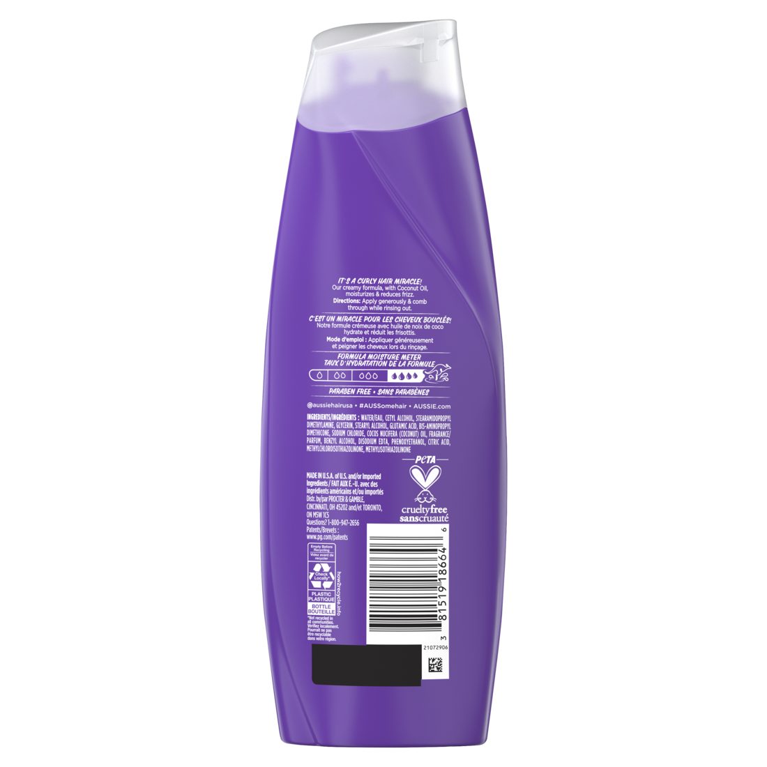 Aussie Miracle Curls Conditioner With Coconut Oil Paraben Free - 12.1oz/6pk