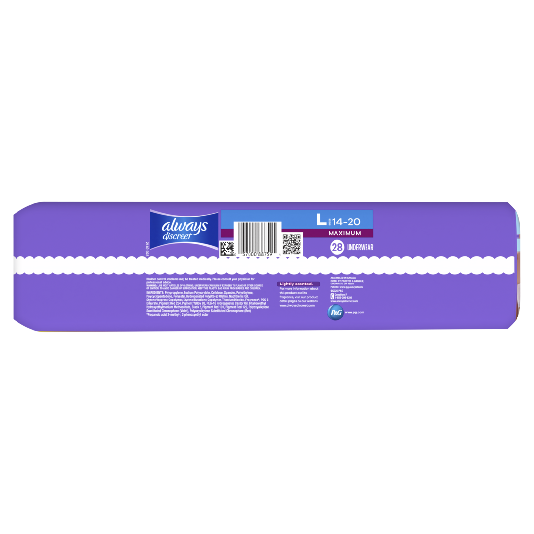 Always Discreet Reimagined Adult Diapers For Women Maximum Incontinence And Postpartum Underwear L - 28ct/2pk