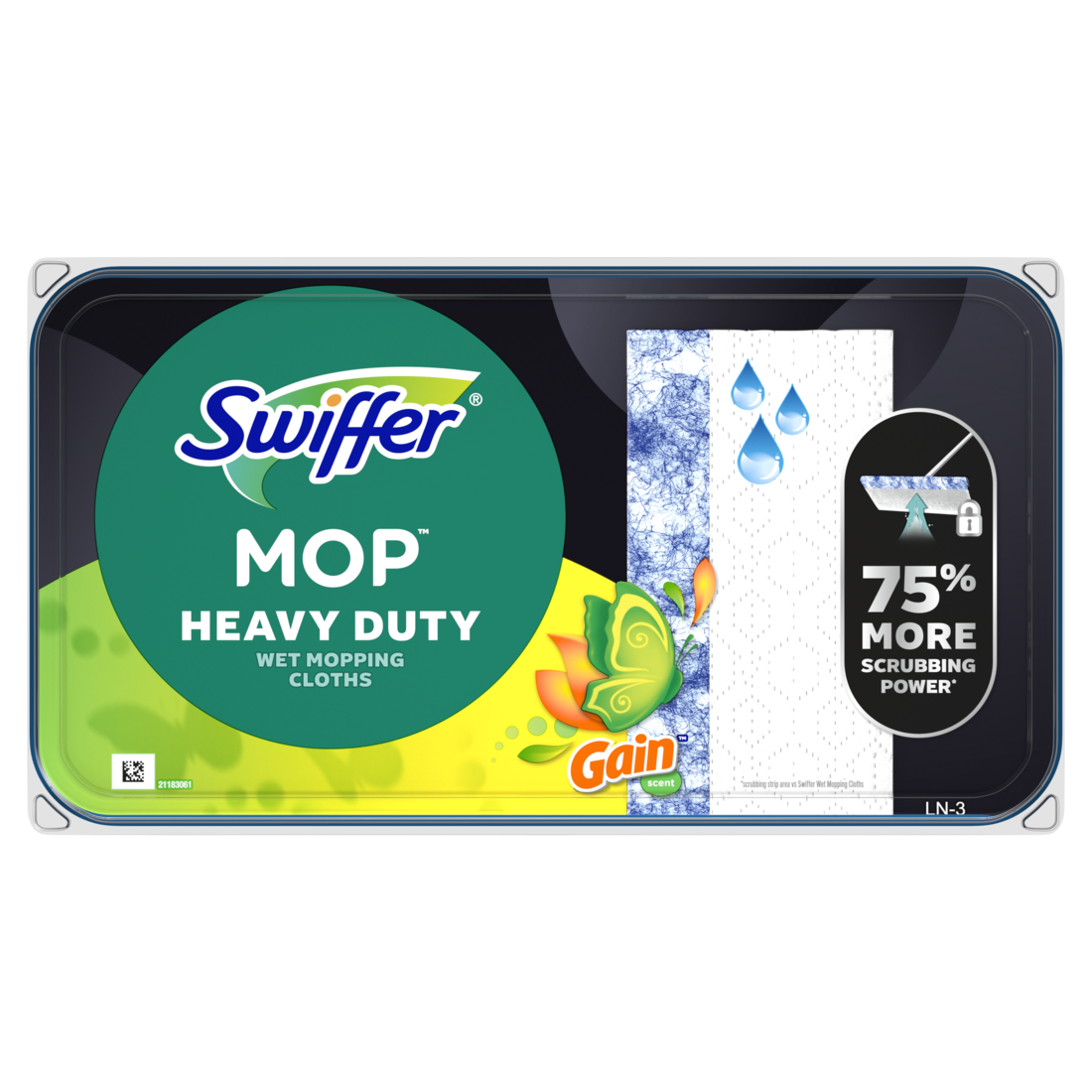 Swiffer Heavy Duty Mop Wet Multi-Surface Cloth Refills For Floor Mopping And Cleaning Gain Scent - 10ct/6pk