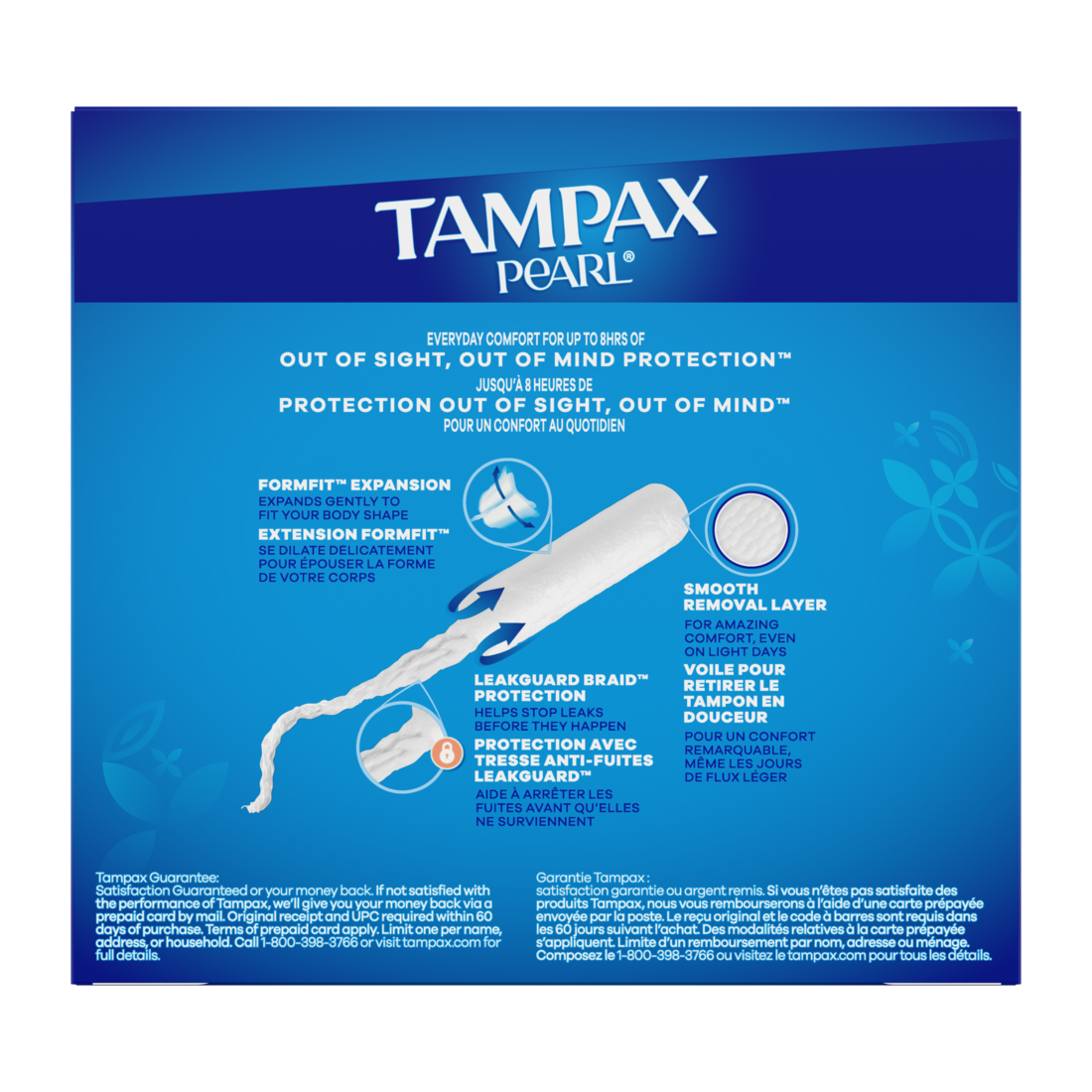 Tampax Pearl Tampons With Leakguard Braid Light Absorbency Unscented - 36ct/12pk