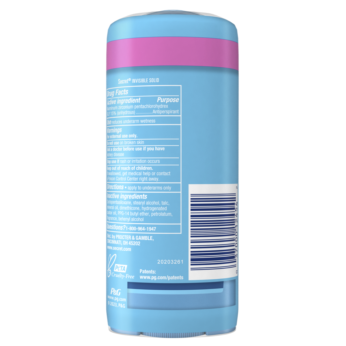 Secret Wide Solid Antiperspirant And Deodorant Powder Fresh Twin Pack - (2x2.7)oz/6pk