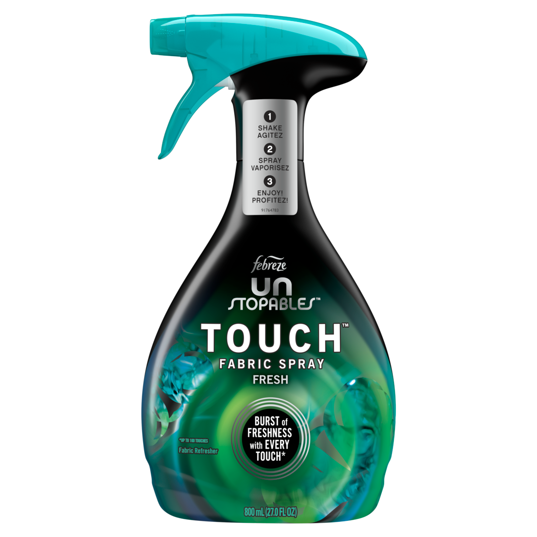 Febreze Fabric Spray Air Freshener Odor-Fighting Fabric Refresher Unstopables Fresh Scent - 27oz/4pk