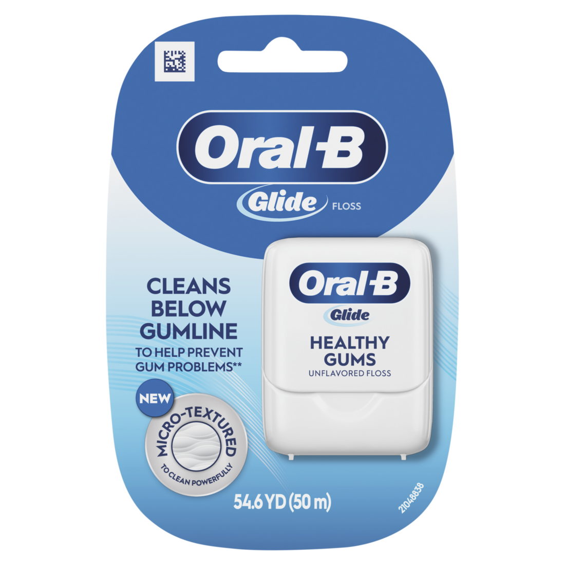 Oral-B Glide Healthy Gums Unflavored Dental Floss Smooth Strong Shred Resistant 50m/54.6yd - 1ct/48pk