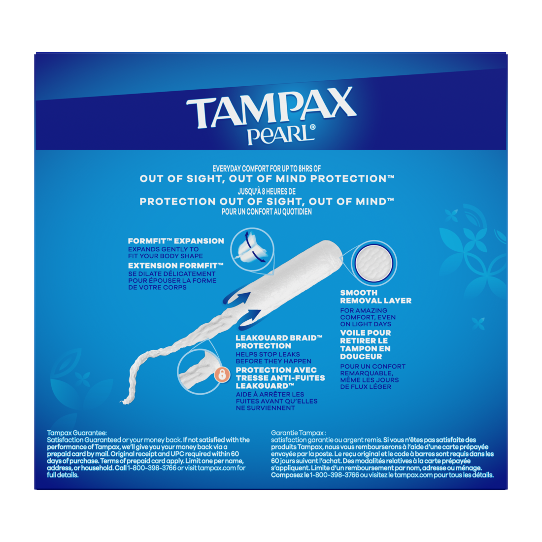 Tampax Pearl Tampons With Leakguard Braid Regular Absorbency Unscented - 36ct/12pk