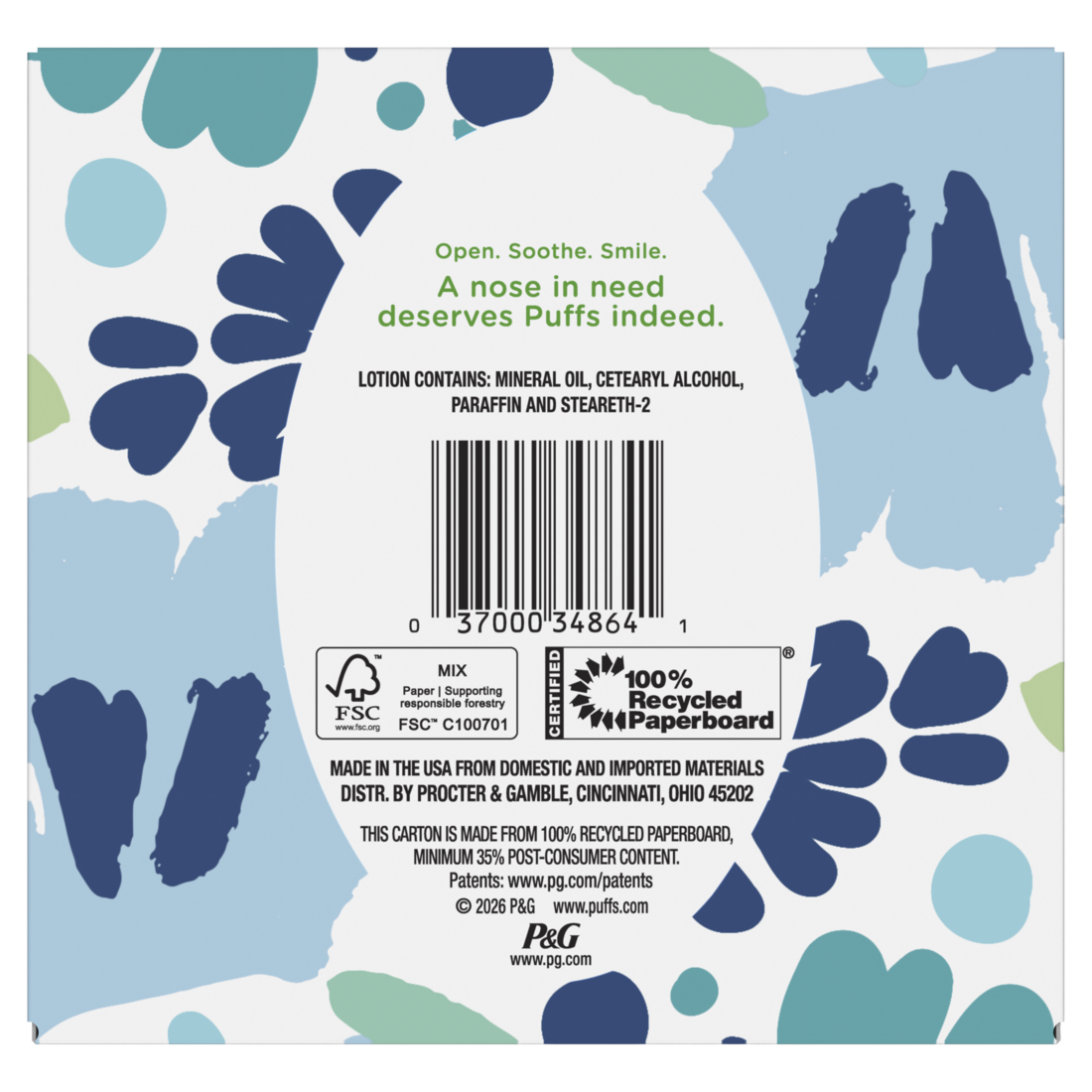 Puffs Plus Lotion Facial Tissue 1 Cube 56 Tissues Per Box - 56ct/24pk
