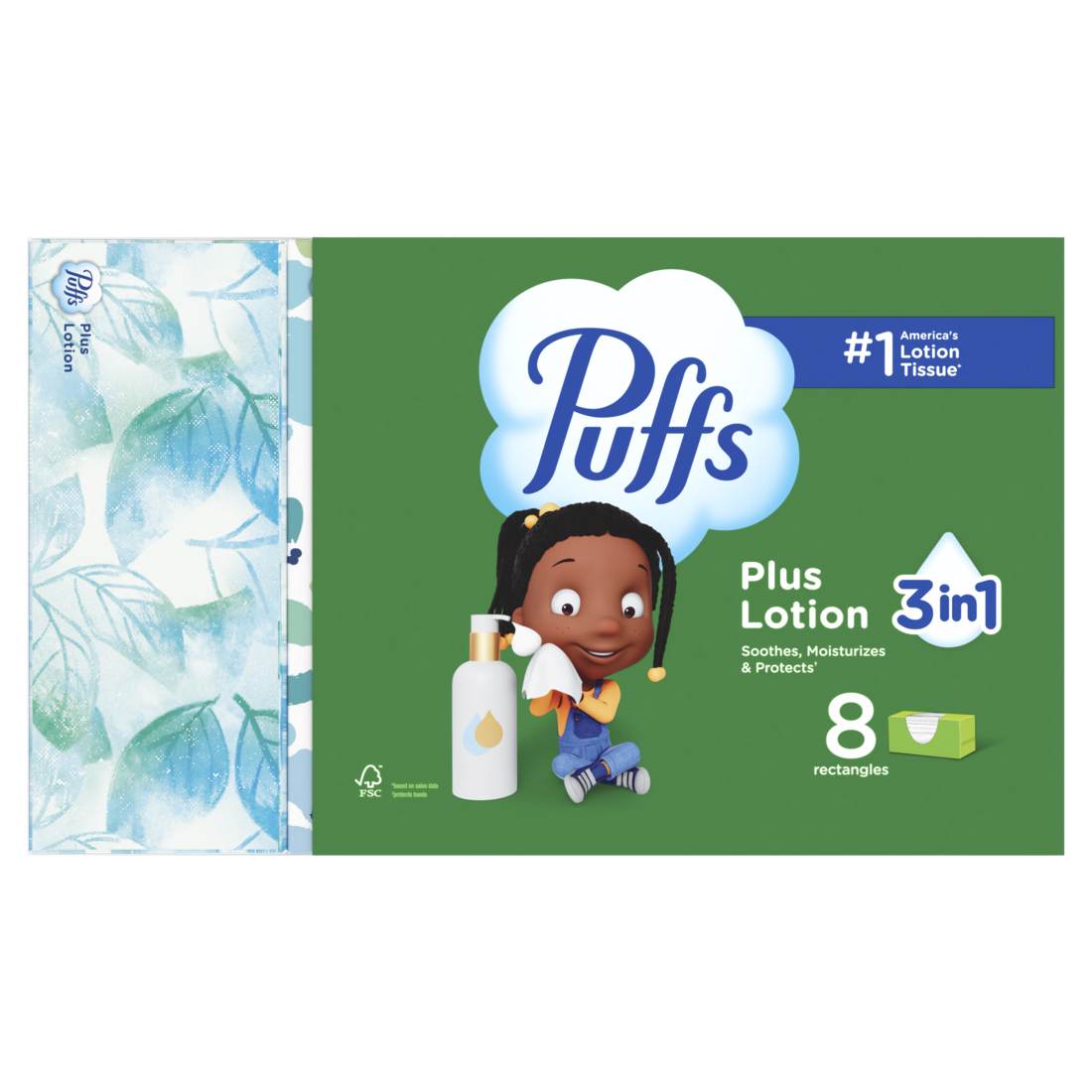 Puffs Plus Lotion Facial Tissue 8 Family Boxes 124 Tissues Per Box - 992ct/4pk