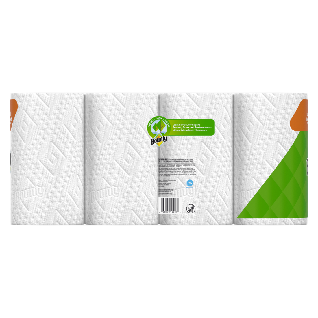 Bounty Paper Towels Full Sheet White 4 Triple Rolls 75 Sheets Per Roll - 4ct/6pk