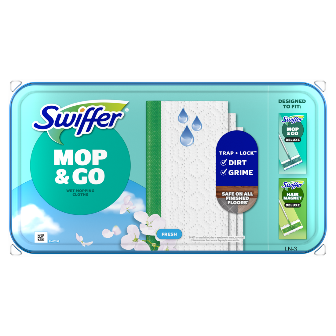 Swiffer Sweep + Mop Wet Pads Refill Floor Cleaner Cleaning Cloths Fresh - 24ct/6pk