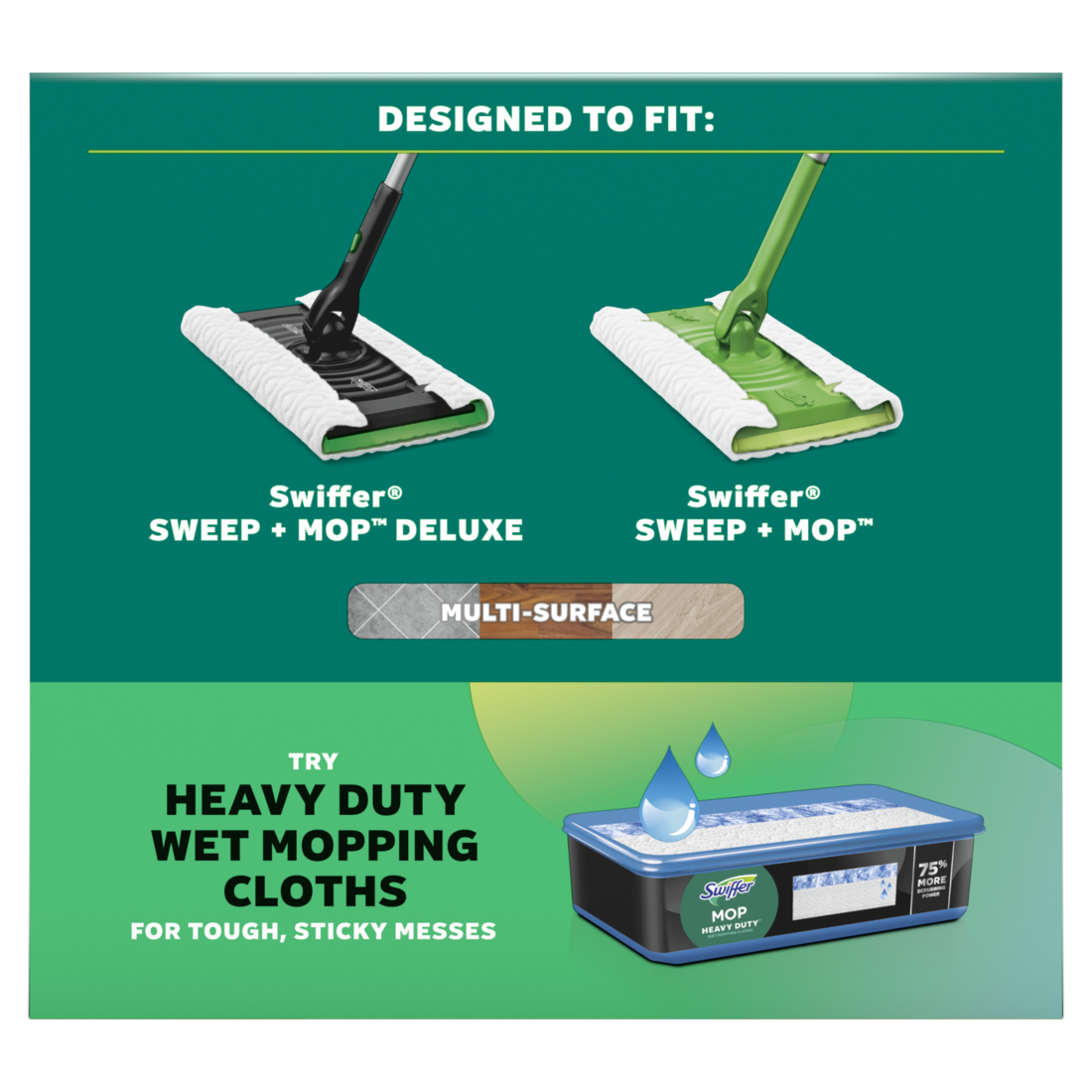 Swiffer Sweep + Mop Dry Pads Refill Floor Cleaner Cleaning Cloths Unscented - 32ct/4pk