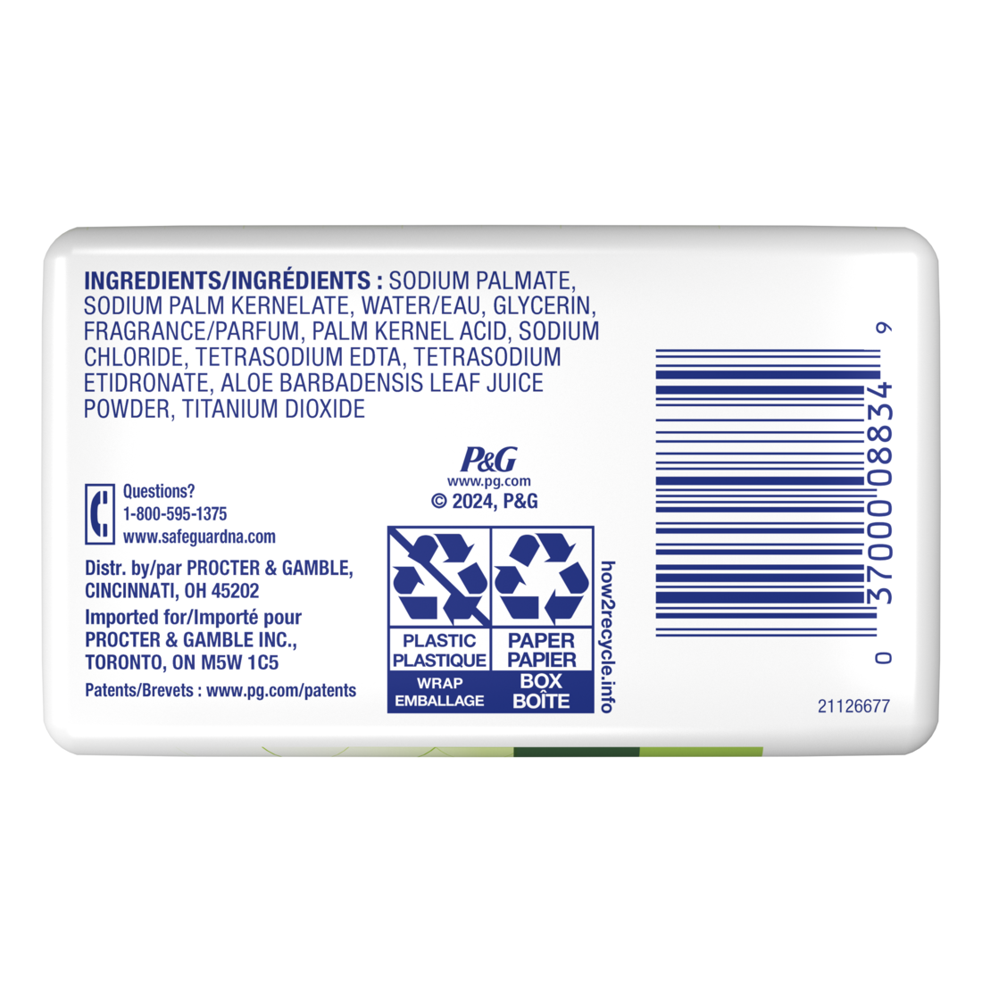 Safeguard Bar Soap Fresh Clean Scent With Aloe - (4x4.0)oz/12pk