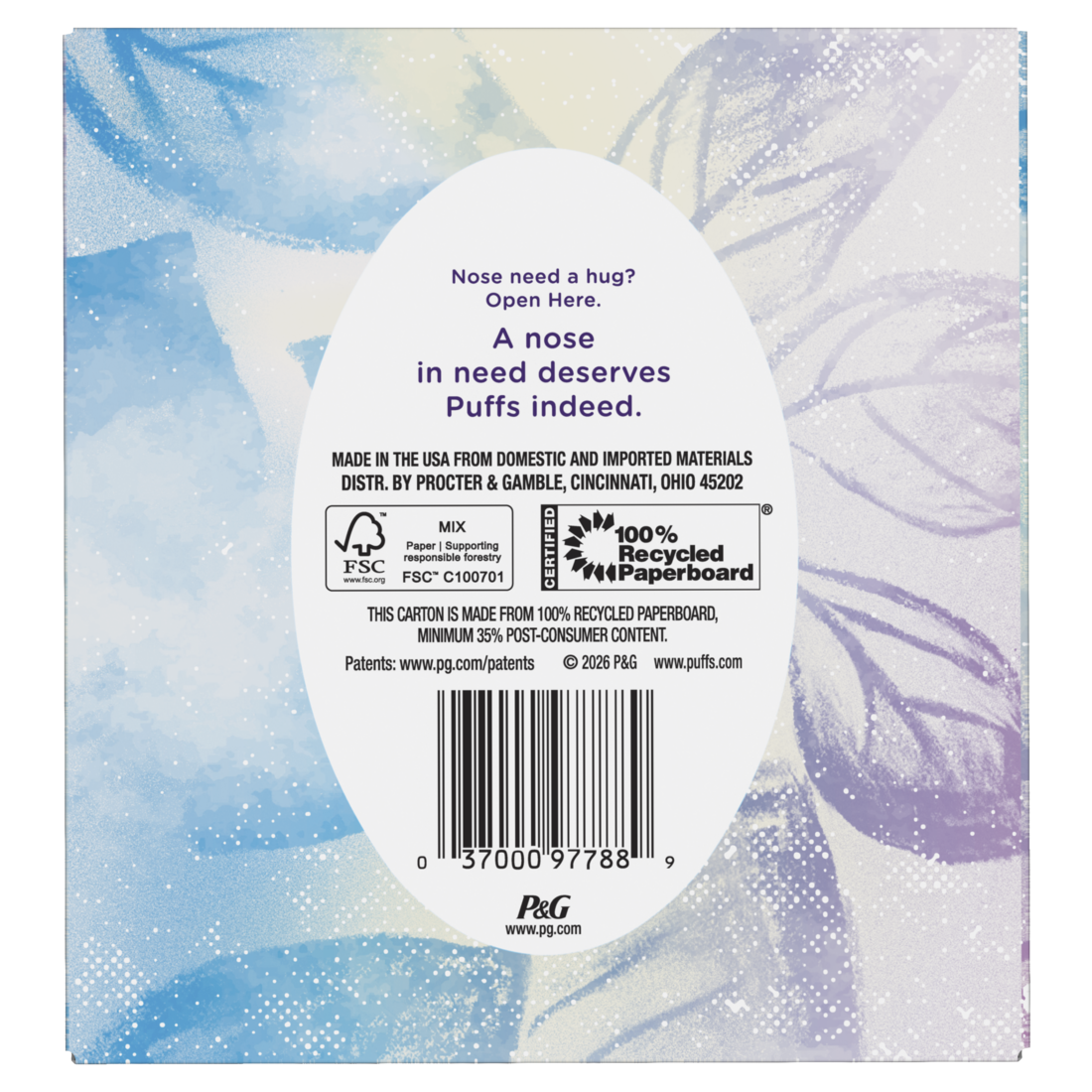 Puffs Ultra Soft Facial Tissues 1 Mega Cube Box 72 Facial Tissues Per Box - 72ct/24pk