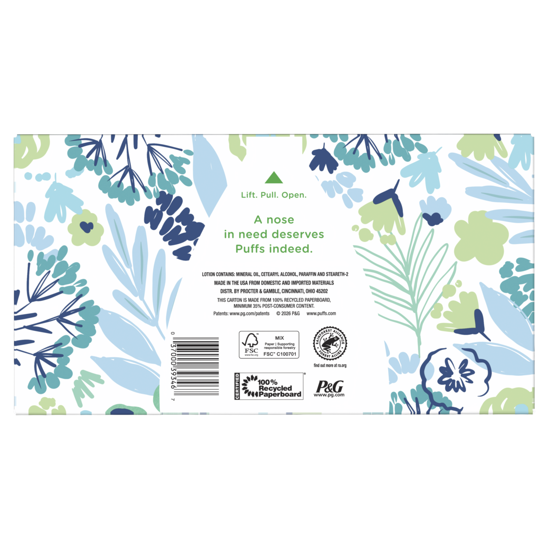 Puffs Plus Lotion Facial Tissue 1 Family Box 124 Tissues Per Box - 124ct/24pk