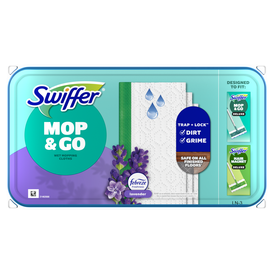 Swiffer Sweep + Mop Wet Pads Refill Floor Cleaner Cleaning Cloths Lavender - 24ct/6pk