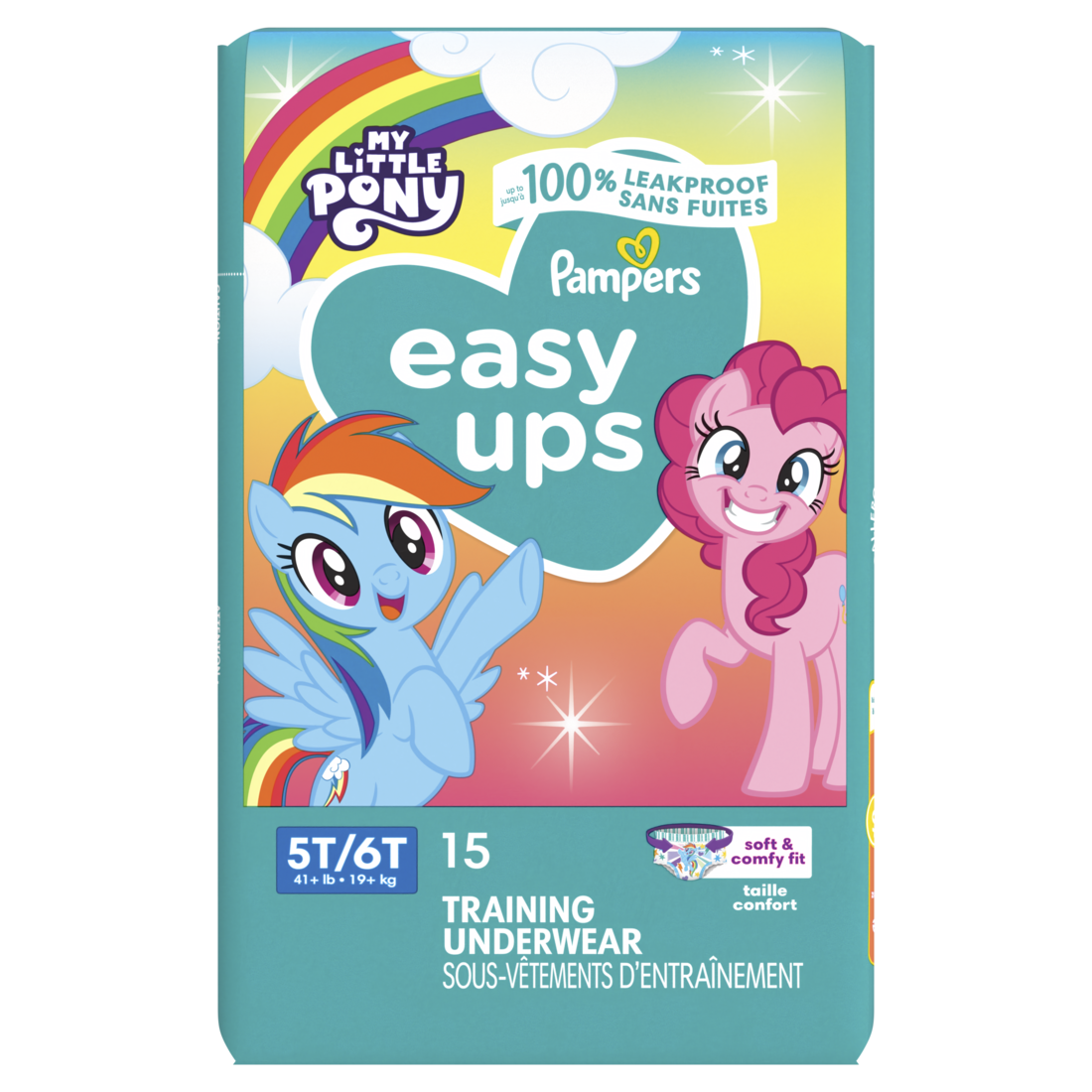 Pampers Easyup 5T-6T Jumbo My Little Pony - 15ct/3pk