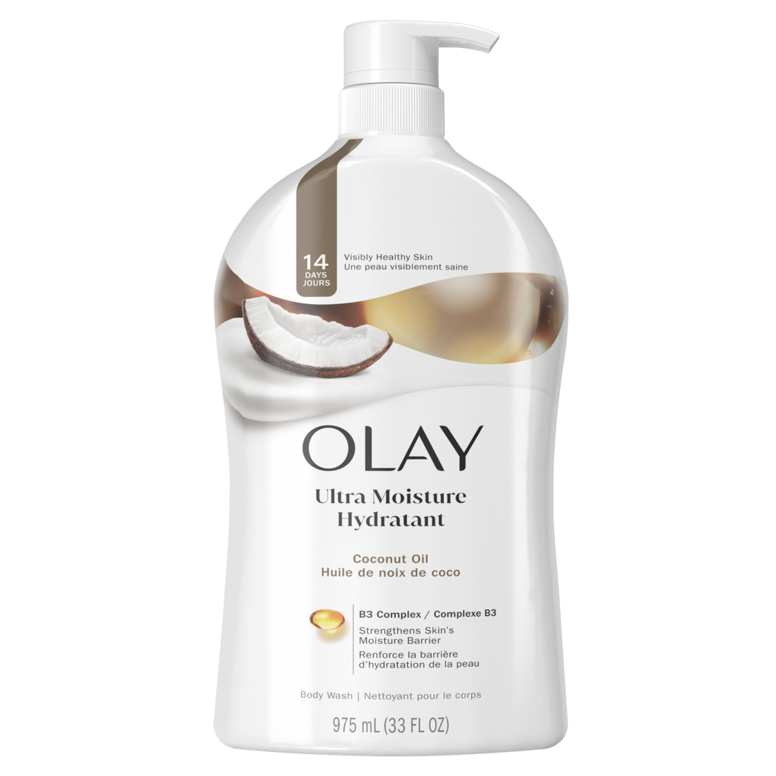 Olay Ultra Moisture Body Wash with Coconut Oil, 33 fl oz - 33oz/4pk