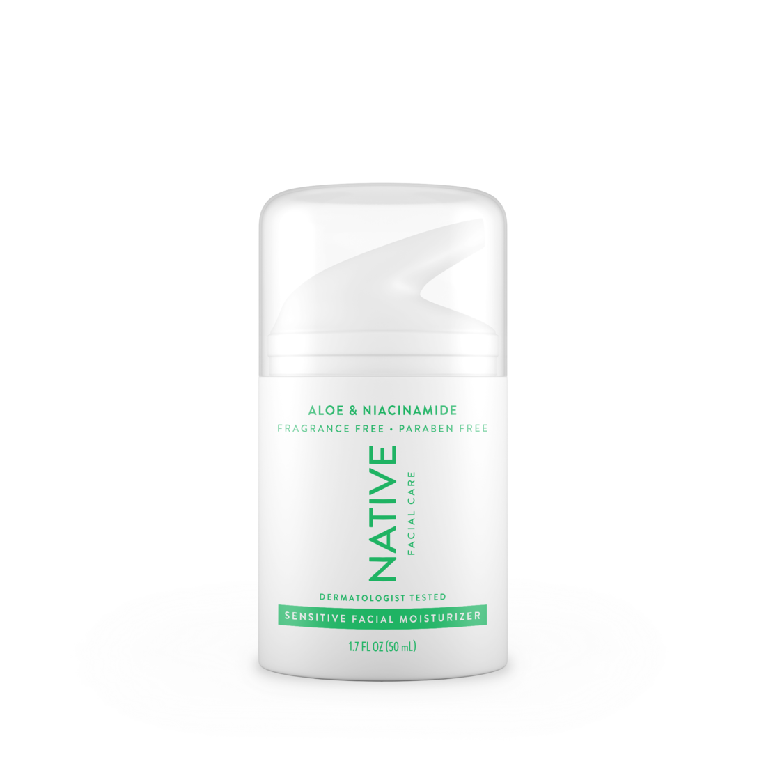 Native Sensitive Facial Moisturizer Unscented Sulfate Free for All Skin Types - 1.7oz/12pk