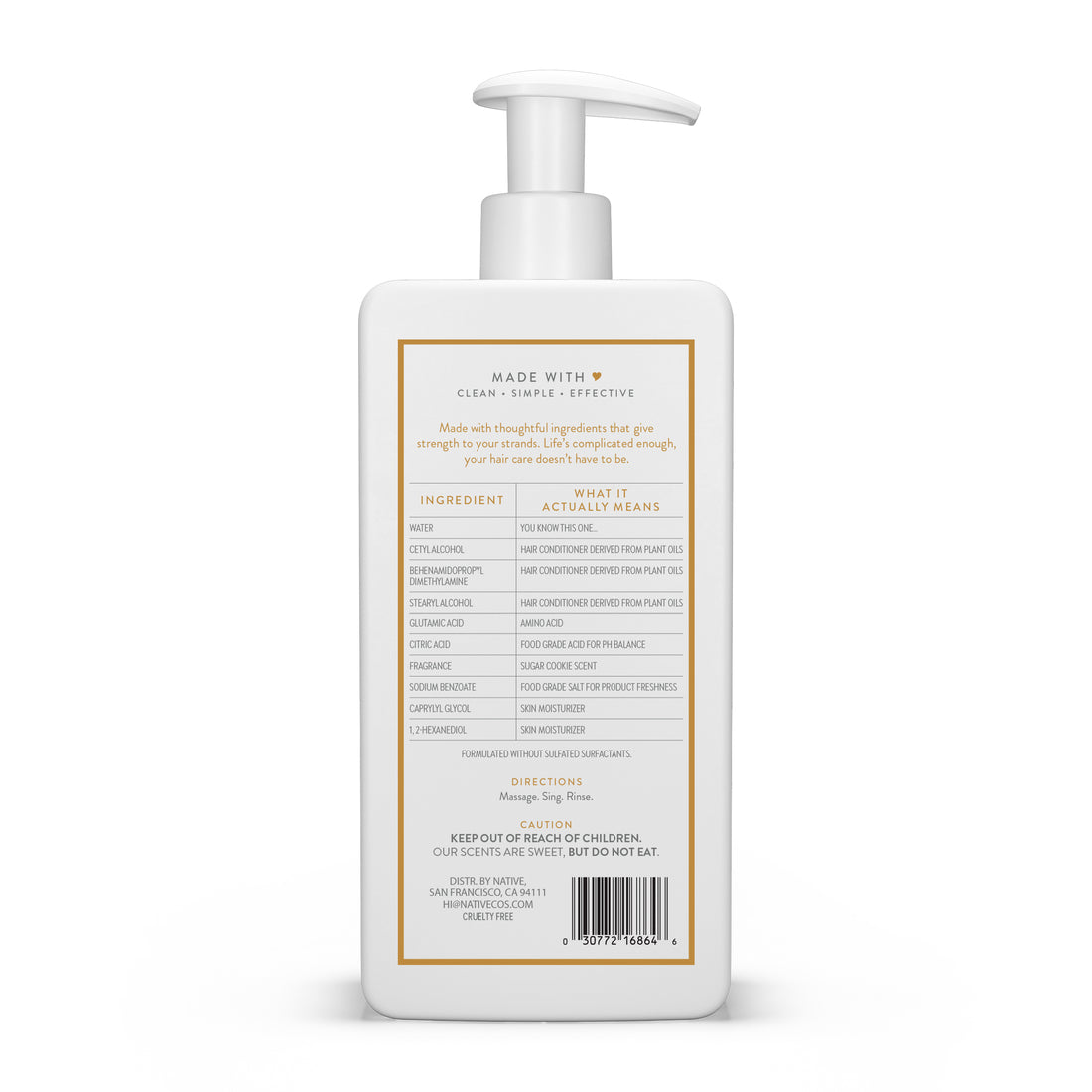 Native Sugar Cookie Conditioner - 16.5oz/6pk