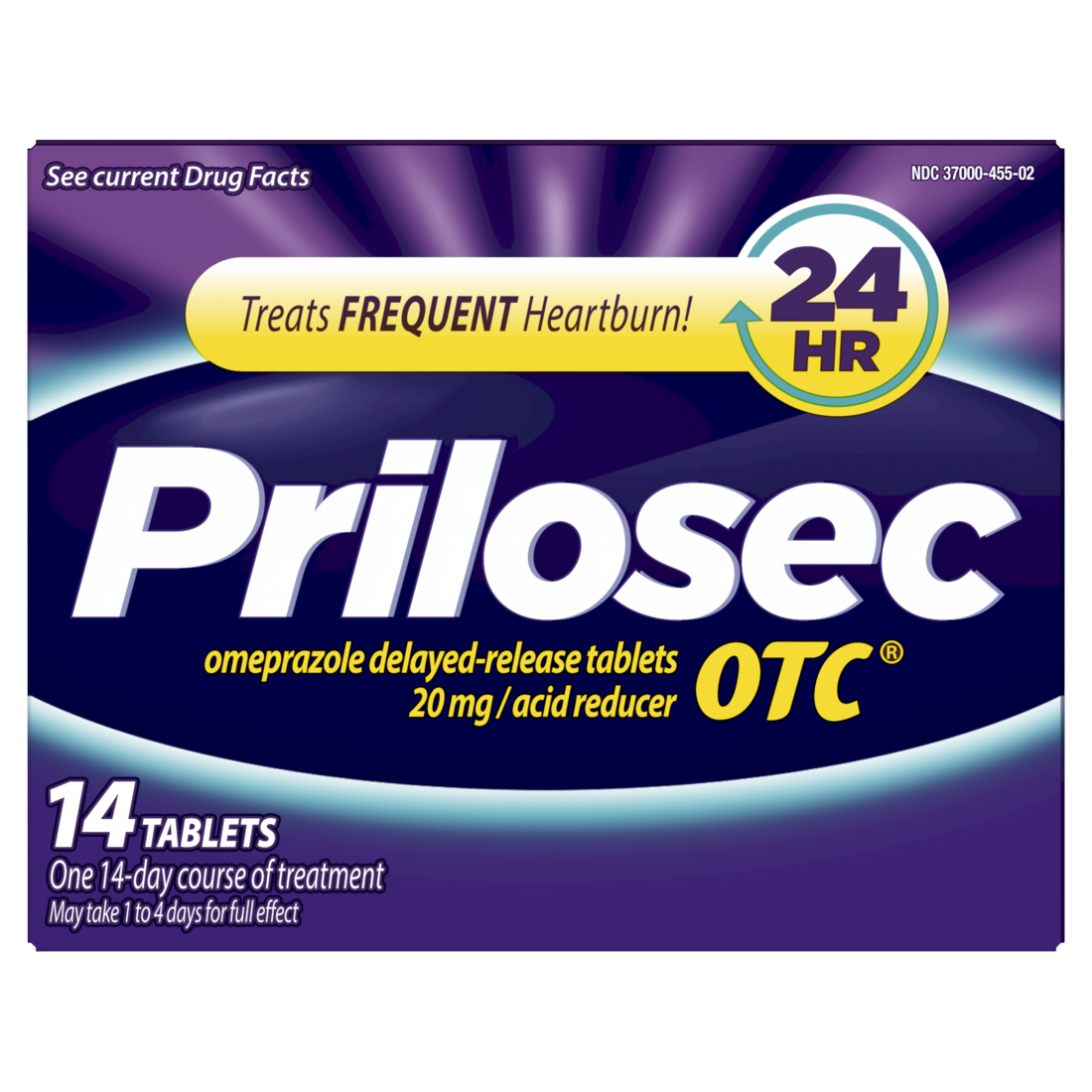 Prilosec OTC Omeprazole 20mg Heartburn Medicine Acid Reflux Medicine 24 Hour Relief Tablets - 14ct/24pk