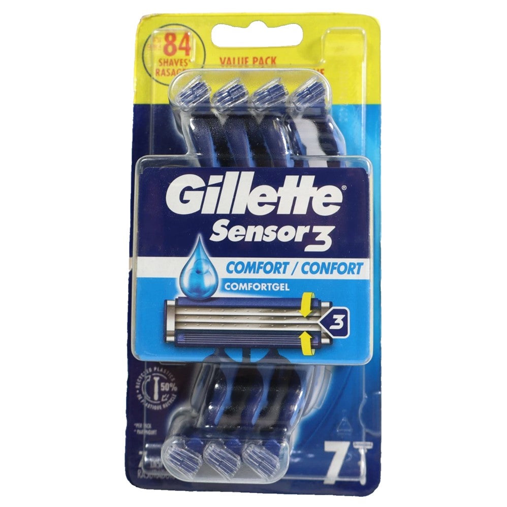 Gillette Sensor3 Base Razors Manaus BCP - 7ct/12pk
