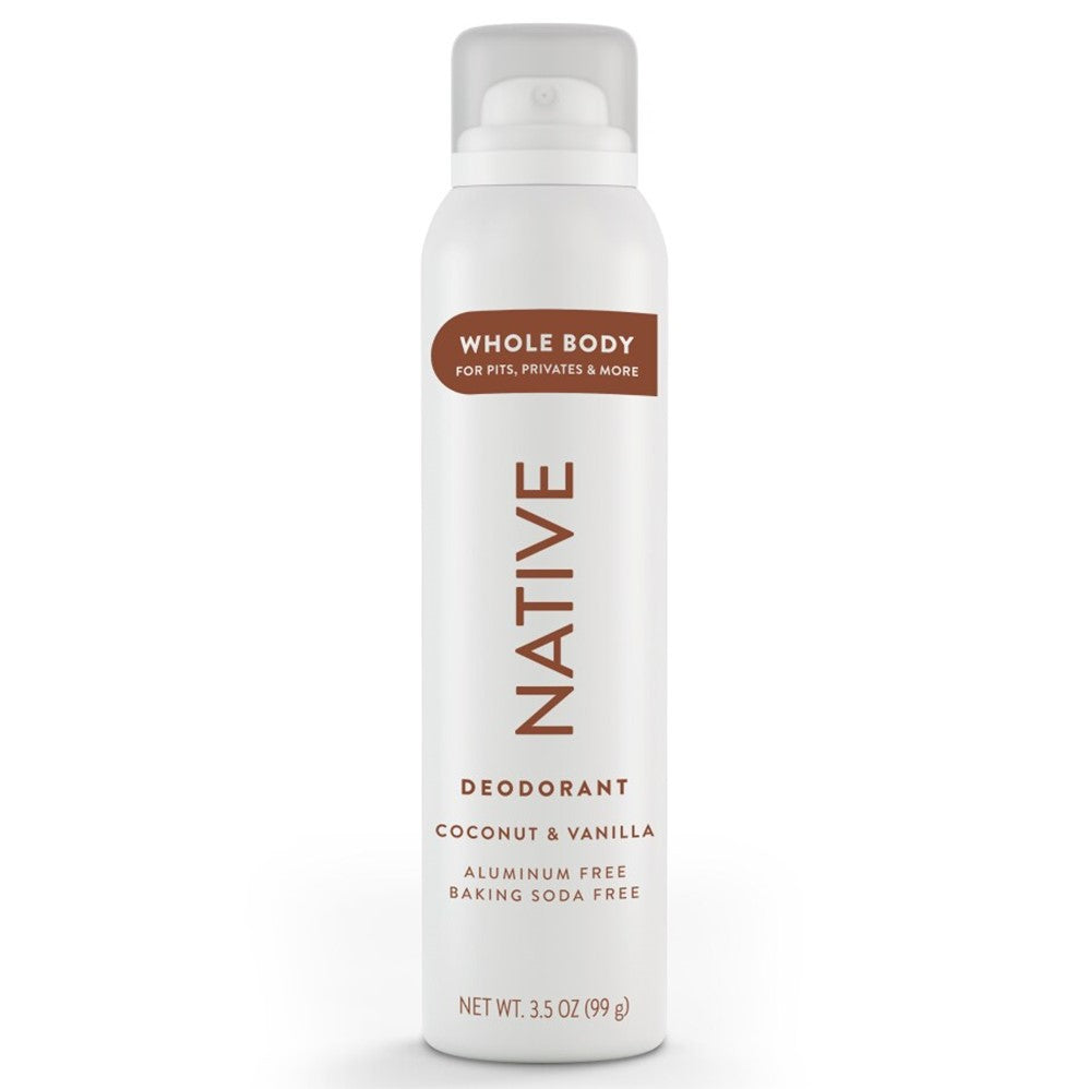 Native Coconut & Vanilla Body Deodorant Spray - 3.5oz/12pk