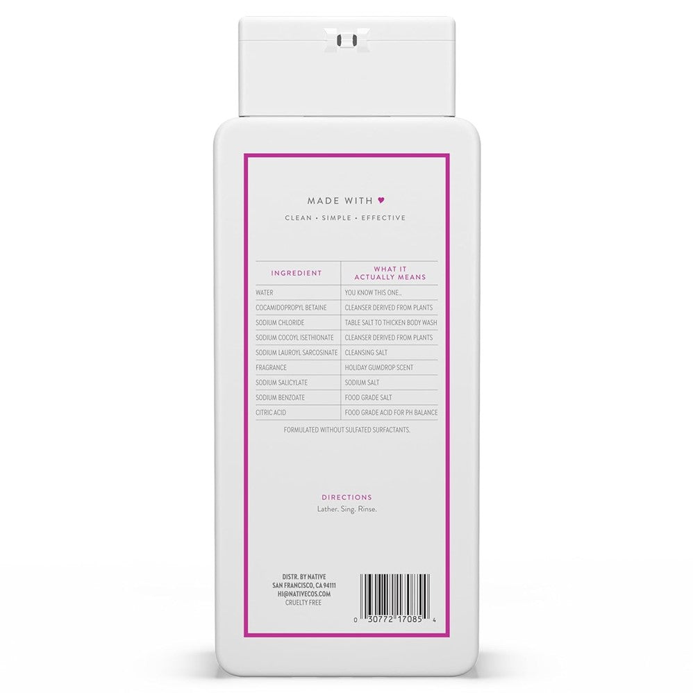 Native Holiday Gumdrop Body Wash - 18oz/6pk