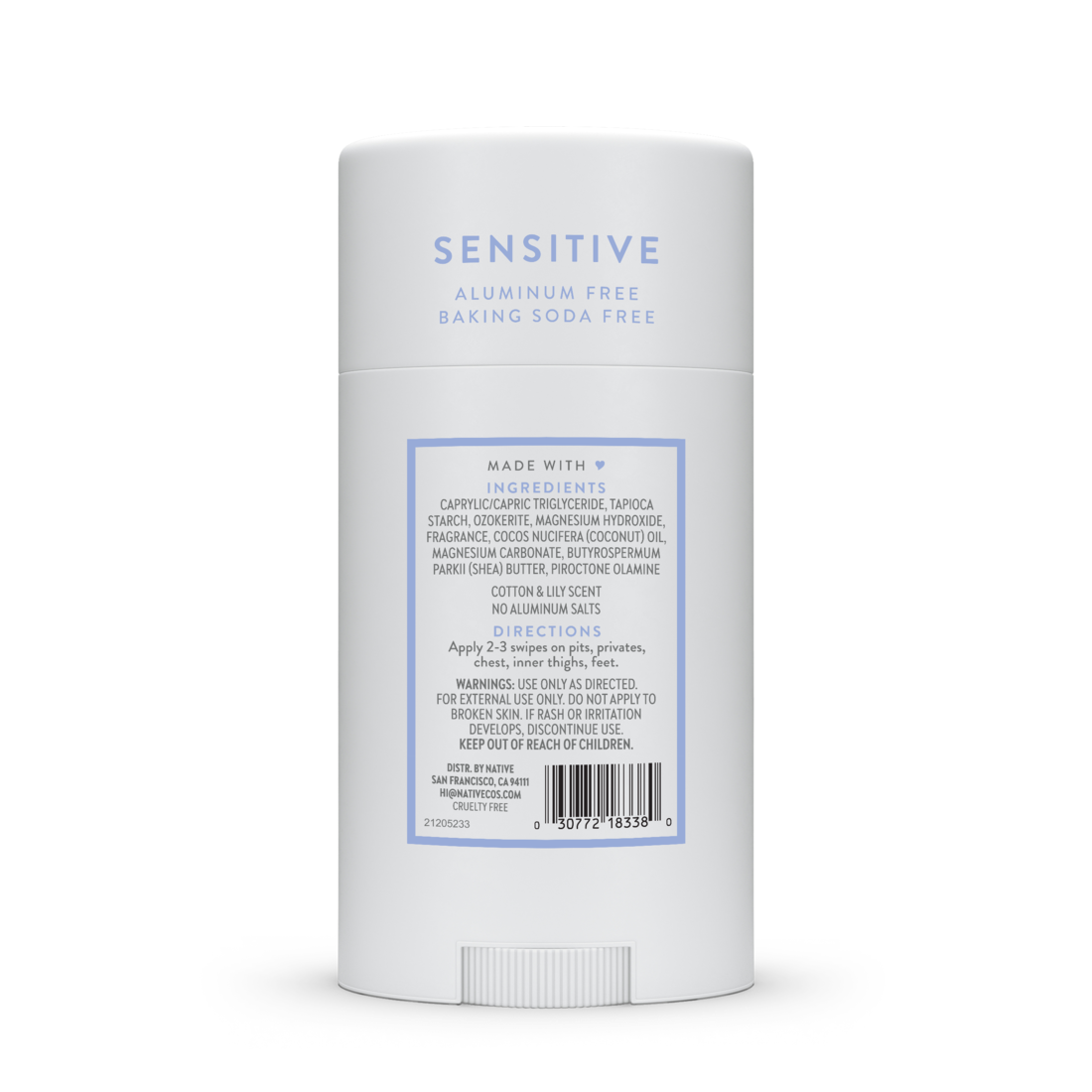 Native Cotton & Lily Sensitive Whole Body Deodorant - 2.4oz/12pk
