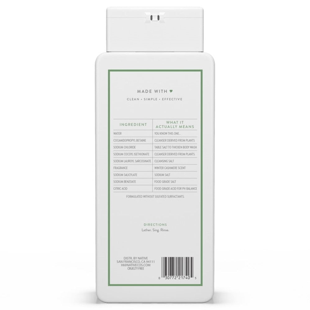 Native Winter Cashmere Body Wash - 18oz/6pk