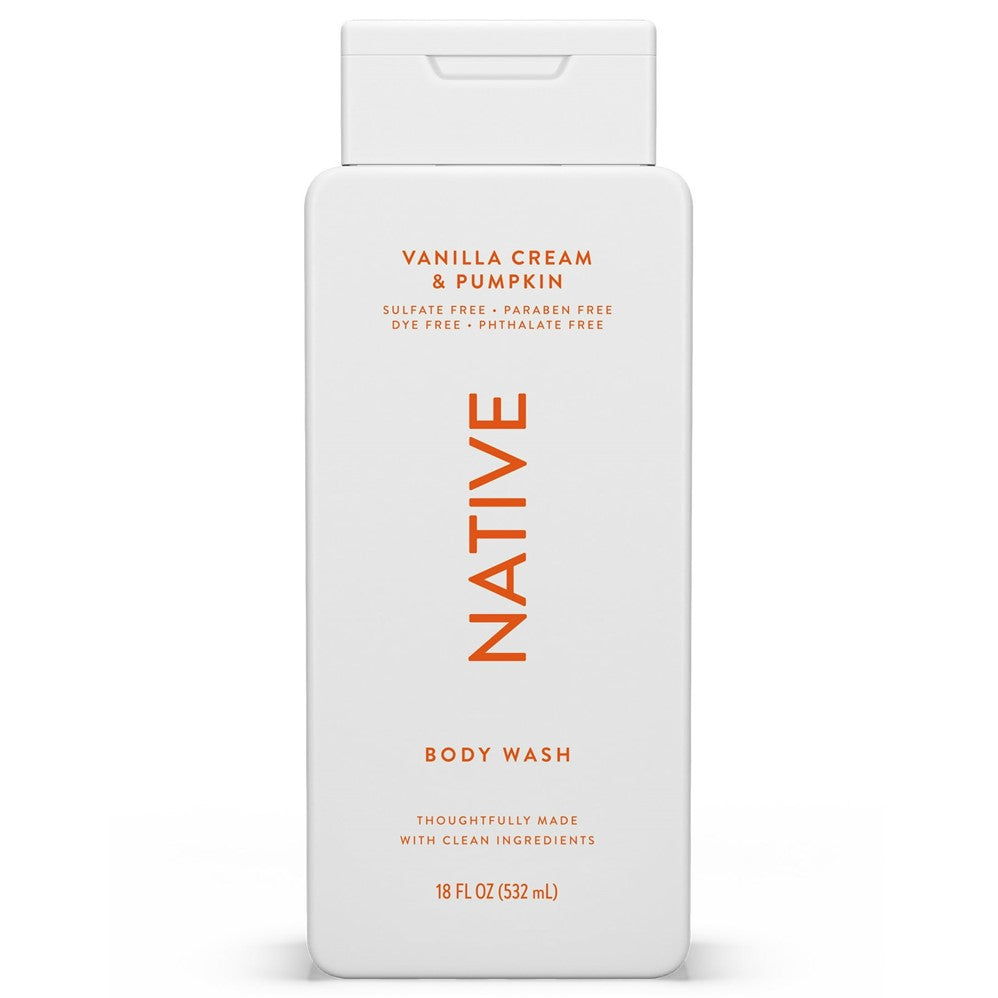 Native Vanilla Cream & Pumpkin Body Wash - 18oz/6pk