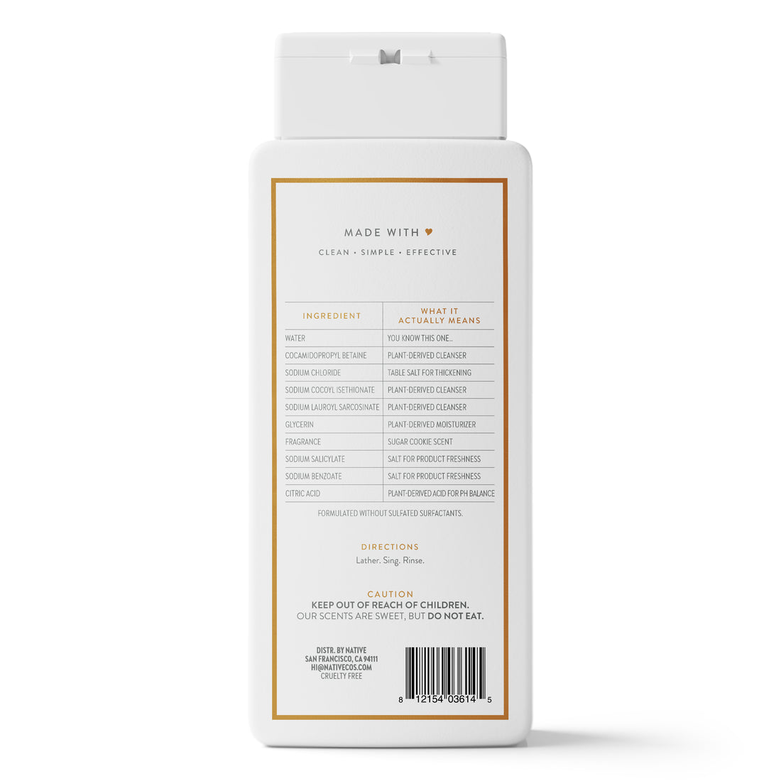 Native Limited Edition Sugar Cookie Body Wash - 18oz/6pk