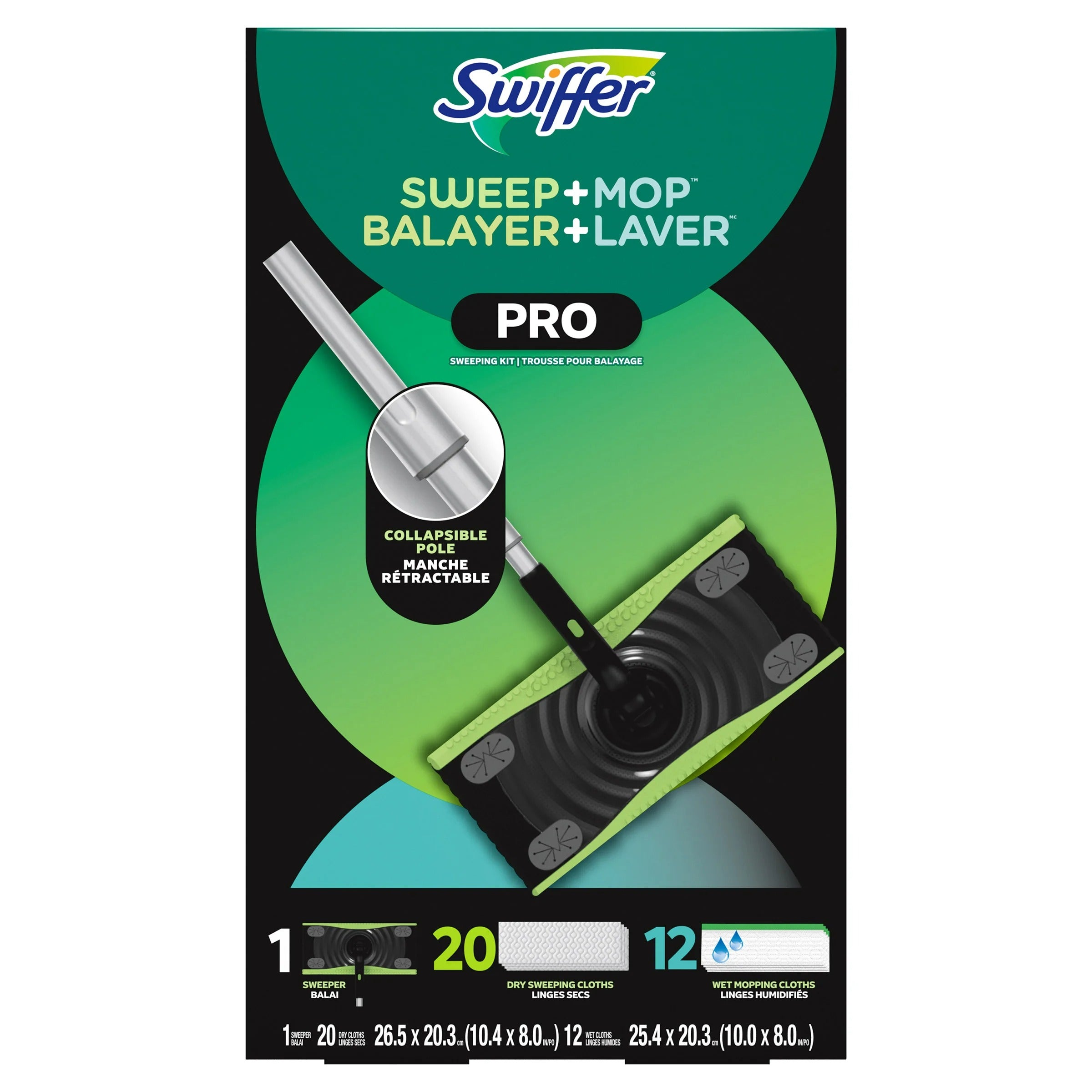 Swiffer Pro Sweep + Mop Starter Kit - 1kit/4pk