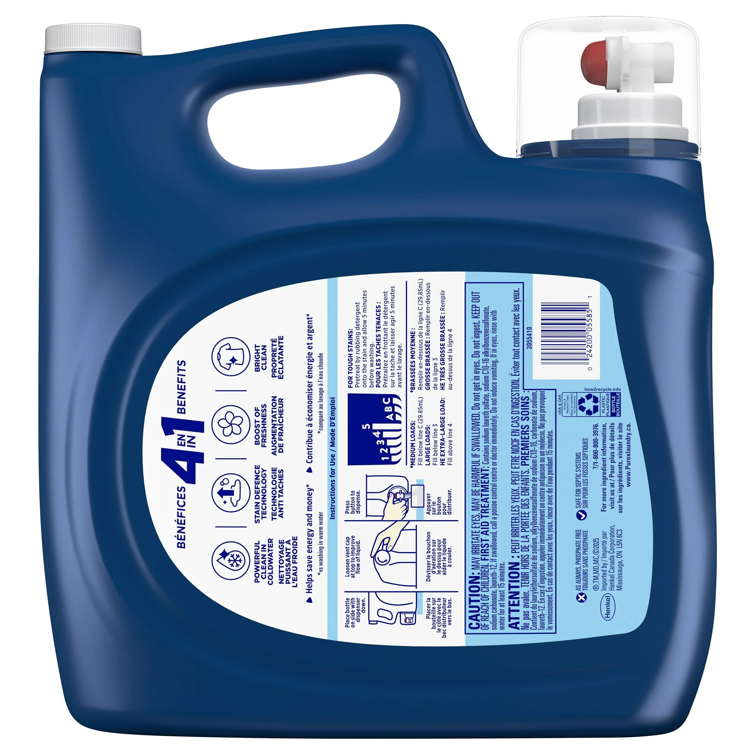 Purex Cold Water Ultra Concentrated Laundry Detergent 250 Wash Loads 7.5 L - 253.6oz/2pk