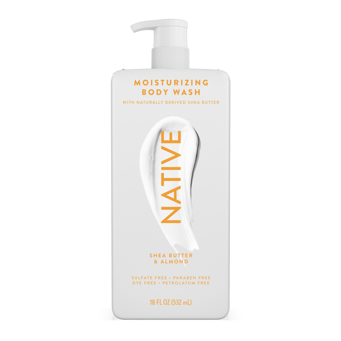 Native Moisturizing Body Wash Shea Butter & Almond - 18oz/6pk