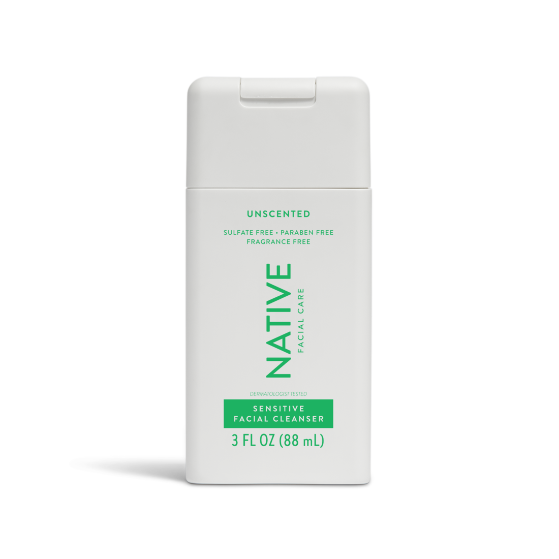 Native Sensitive Facial Cleanser Unscented Sulfate Free for All Skin Types Travel-sized - 3oz/24pk