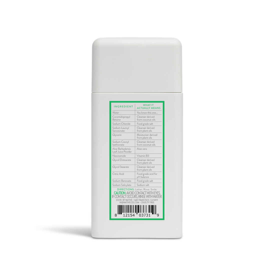Native Sensitive Facial Cleanser Unscented Sulfate Free for All Skin Types Travel-sized - 3oz/24pk