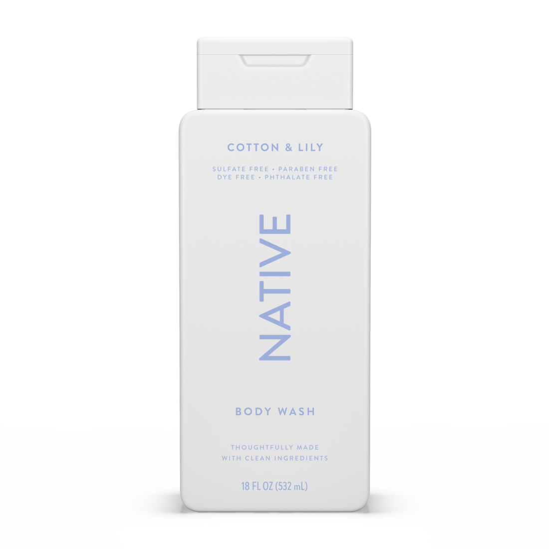 Native Cotton & Lily Body Wash - 18oz/6pk