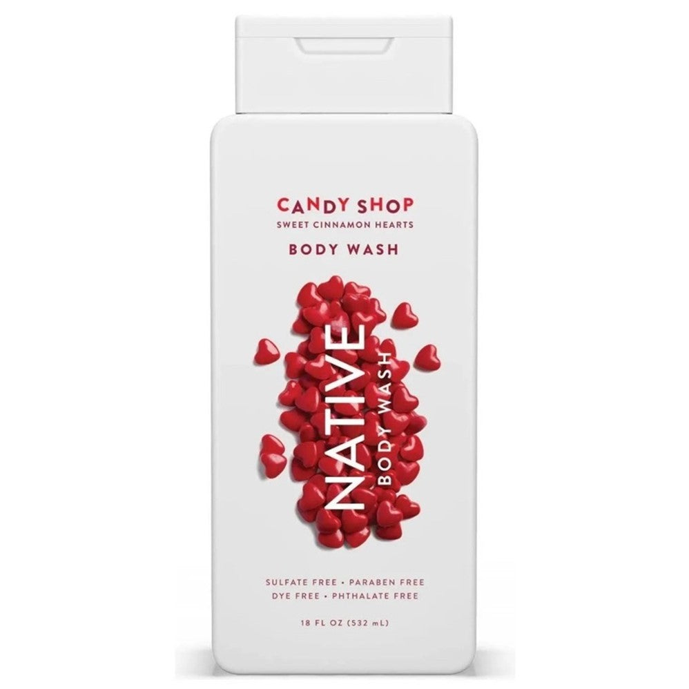 Native Sweet Cinnamon Hearts Body Wash - 18oz/6pk