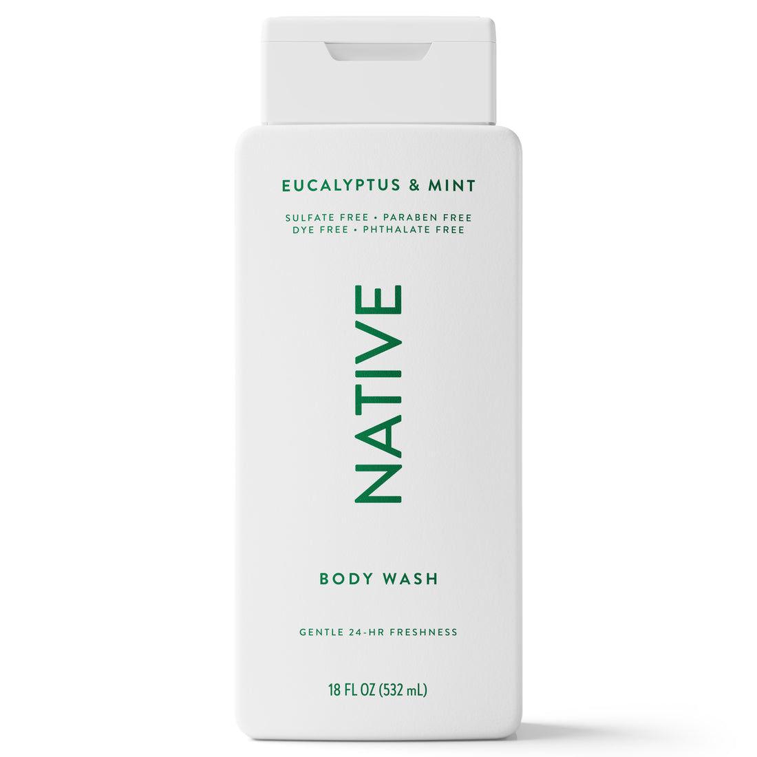 Native Eucalyptus & Mint Body Wash - 18oz/6pk