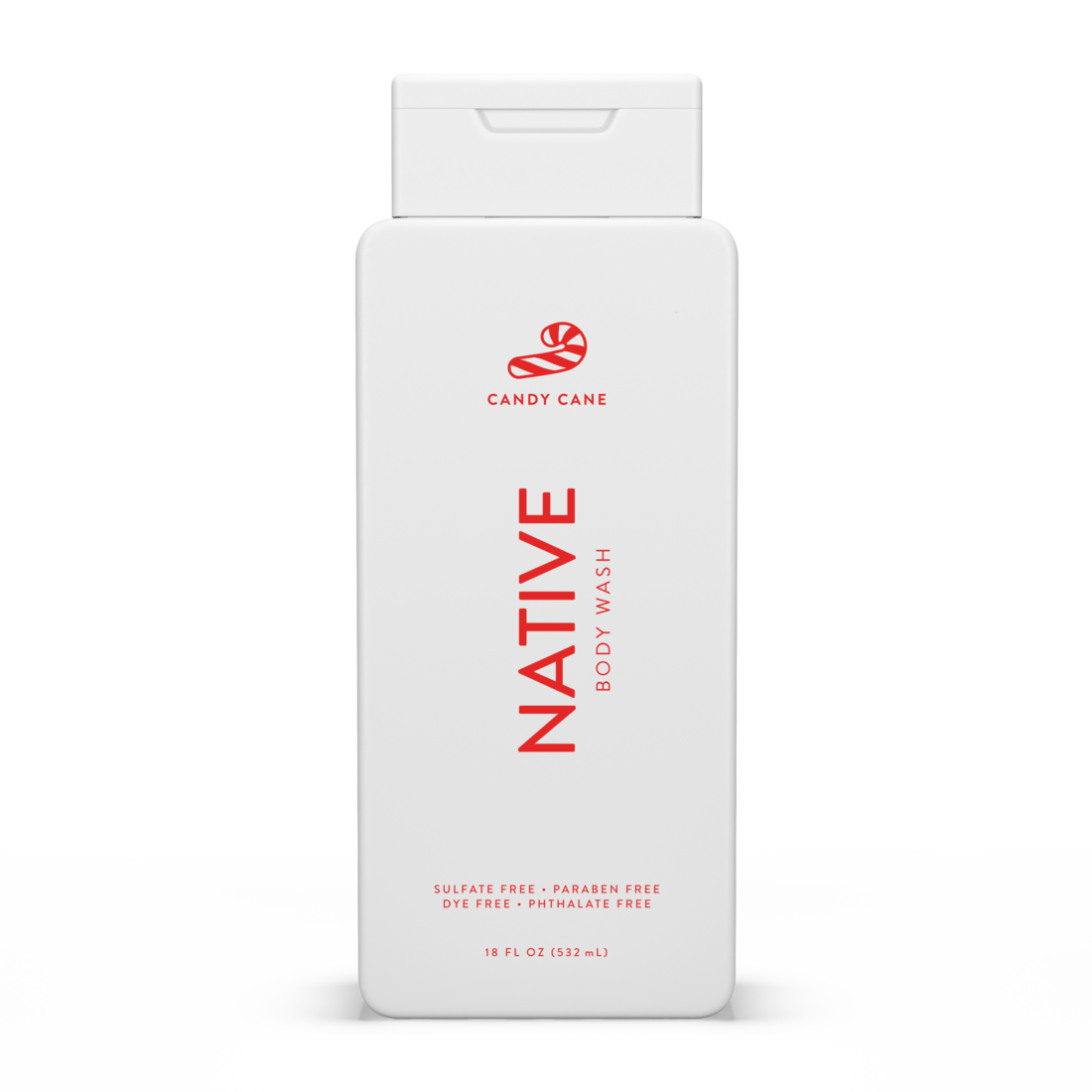 Native Candy Cane Body Wash - 18oz/6pk