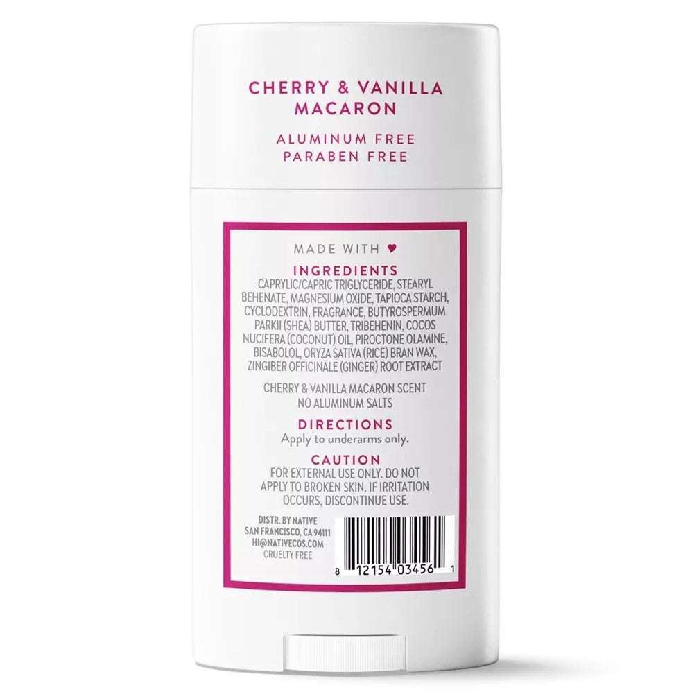 Native Cherry & Vanilla Deodorant Macaron - 2.65oz/12pk