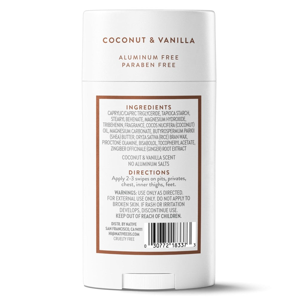 Native Coconut & Vanilla Sensitive Whole Body Deodorant - 2.4oz/12pk
