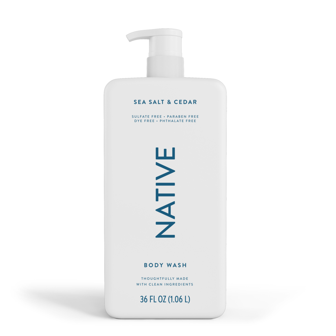 Native Sea Salt & Cedar Body Wash - 36oz/4pk