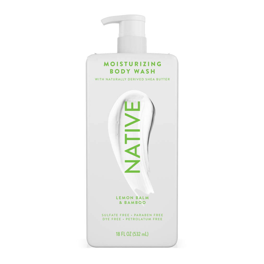 Native Lemon Balm & Bamboo Moisturizing Body Wash - 18oz/6pk
