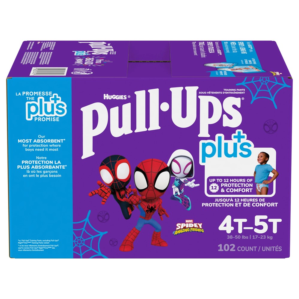 Huggies Pull-Ups Plus Training Pants 4T-5T Boy - 102ct/1pk