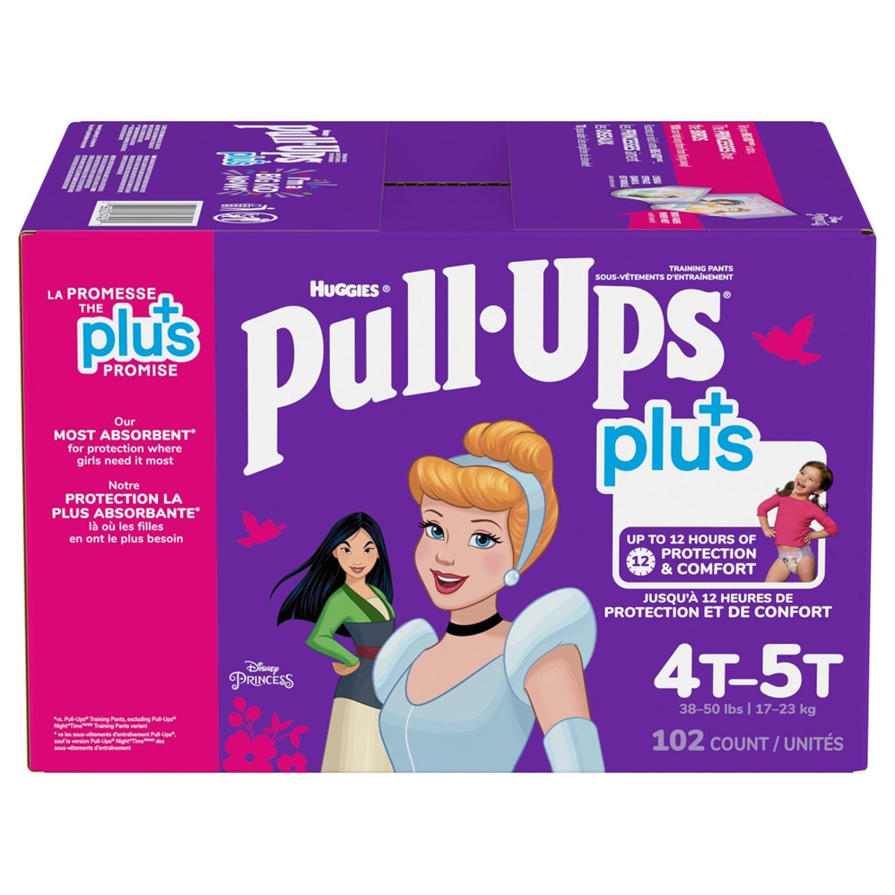 Huggies Pull-Ups Plus Training Pants 4T-5T Girl - 102ct/1pk