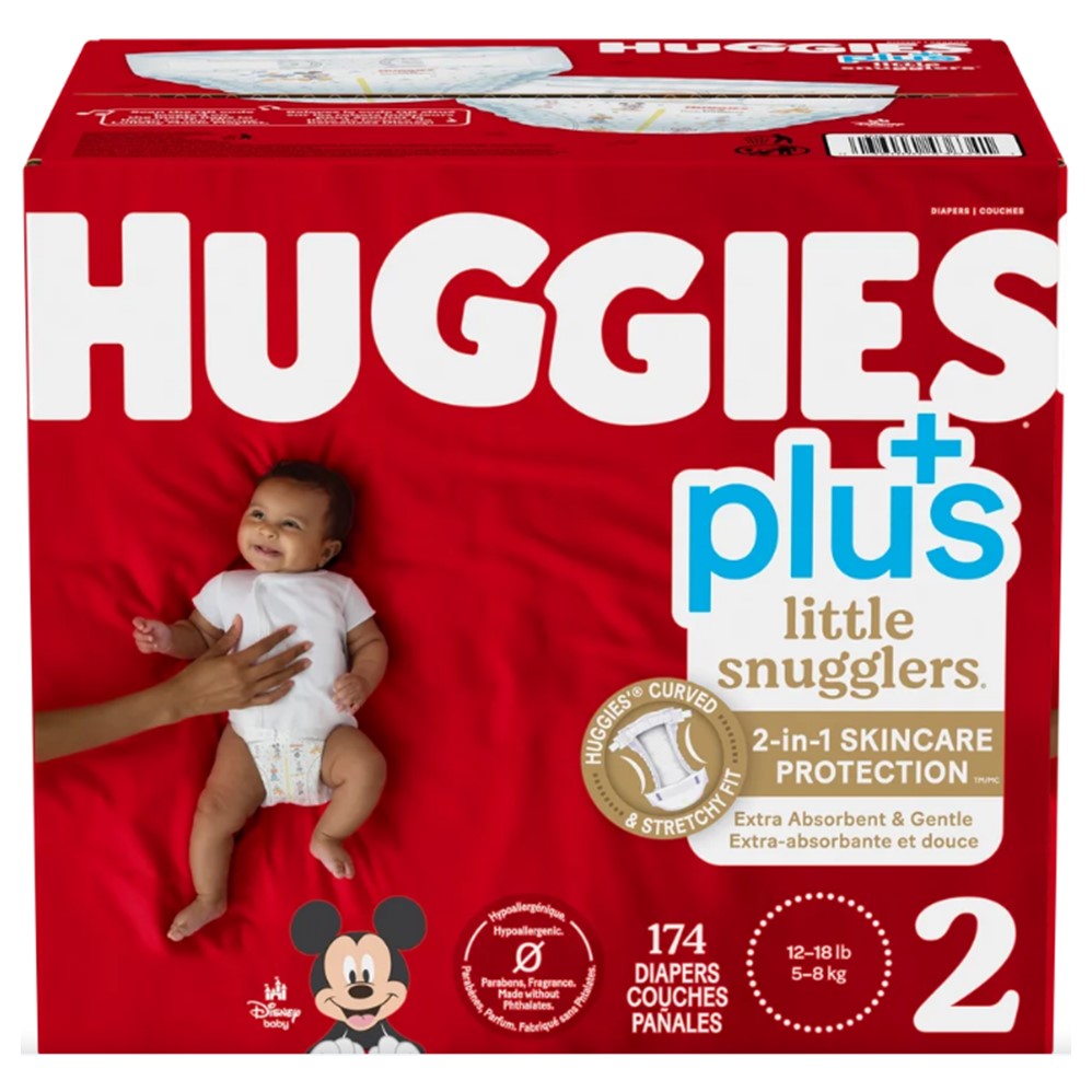 Huggies Little Snugglers Plus Diapers Sizes 2 - 174ct/1pk