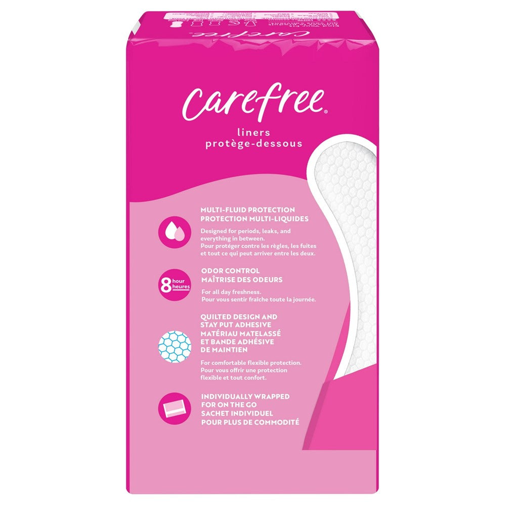 Carefree Panty Liners Extra Long Wrapped Unscented - 36ct/4pk