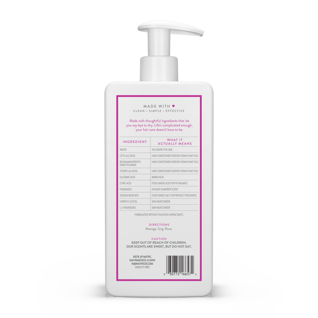 Native Holiday Gumdrop Conditioner - 16.5oz/6pk