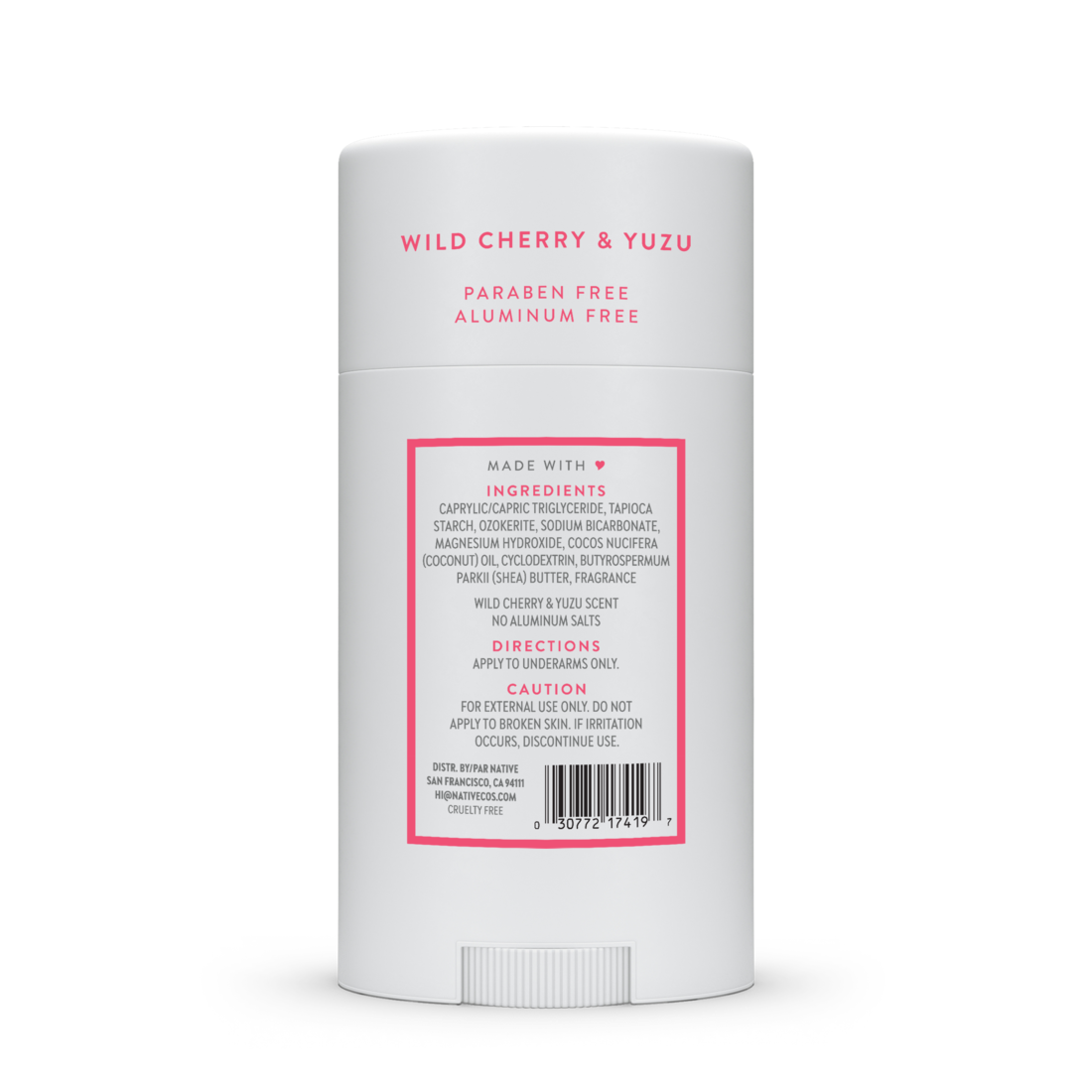 Native Wild Cherry & Yuzu Deodorant - 2.65oz/12pk