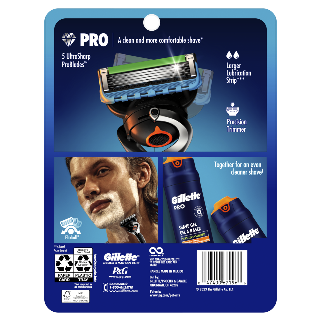 Gillette ProGlide 1 Handle + 4 Cartridges - (1+4)ct/24pk