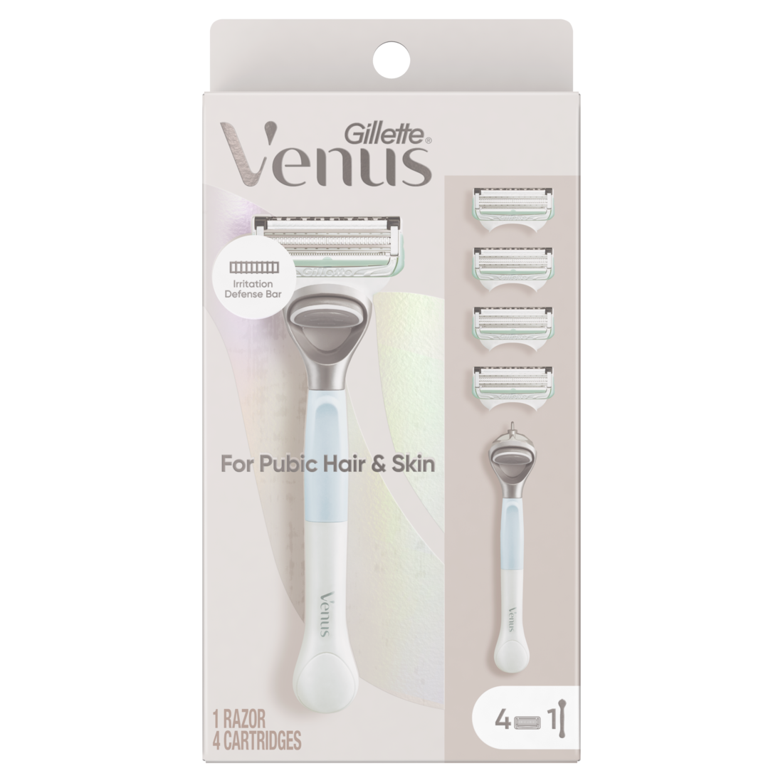 Gillette Venus for Pubic Hair and Skin Women's Razor Handle + 4 Blade Refills - (1+4)ct/36pk